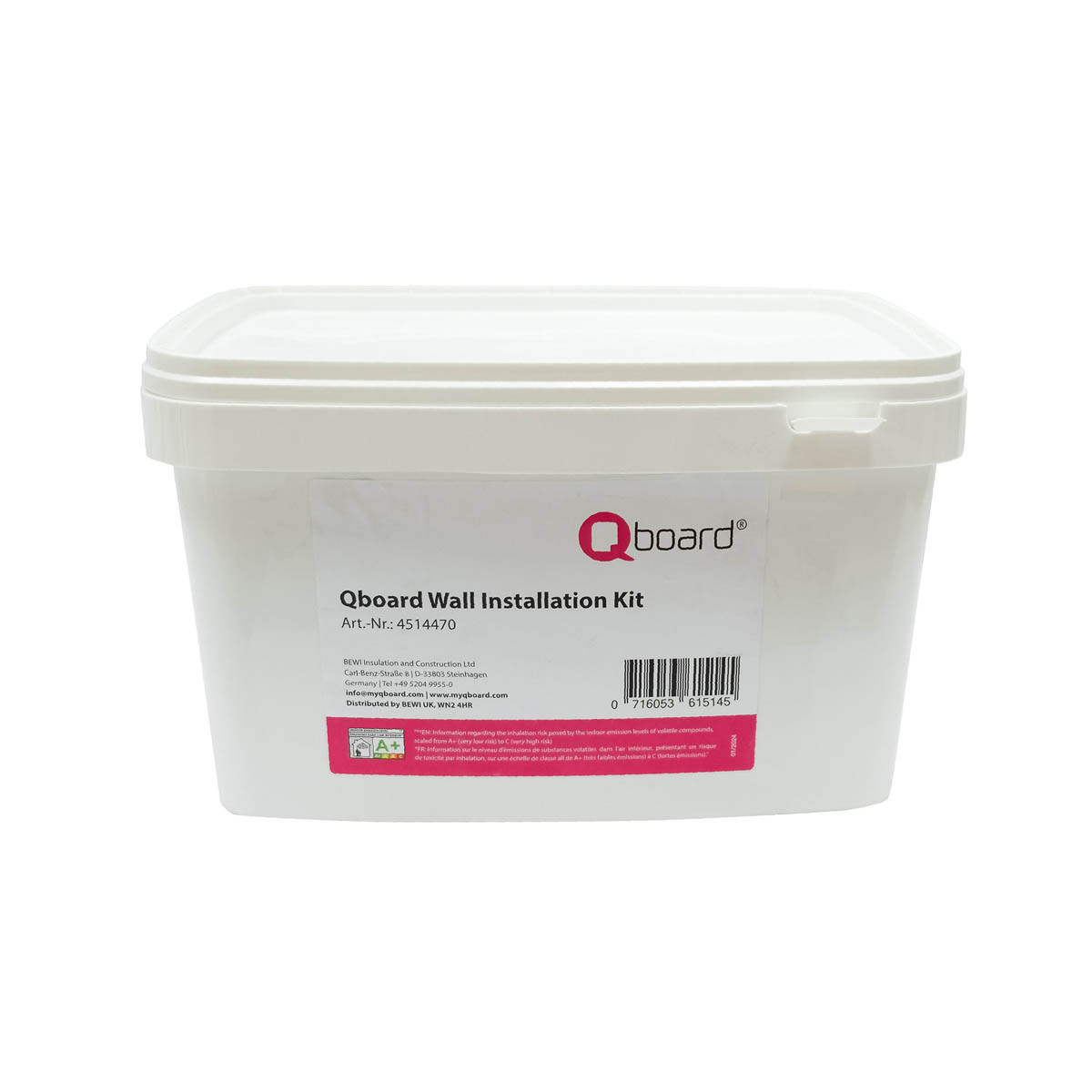 Qboard Wall Installation Kit Wet Room White Galvanised Disks (L)400mm (W)300mm - Image 1