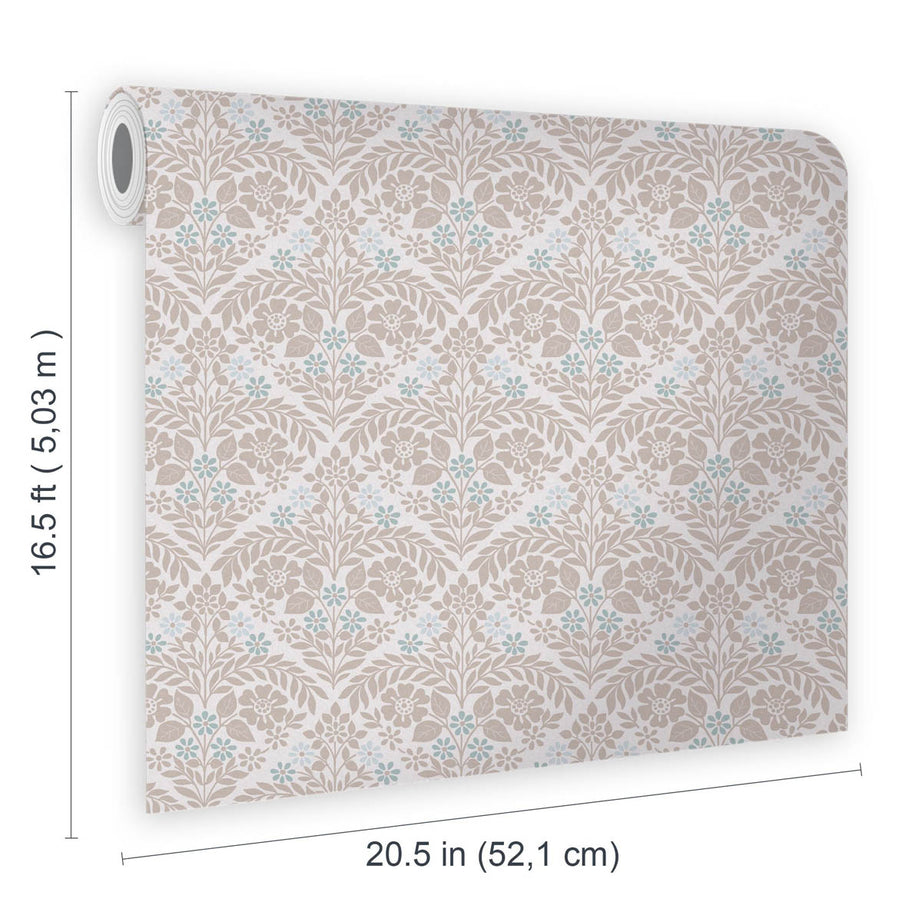 Laura Ashley Wallpaper Grey Flower Smooth Strippable Washable Classical 5.2m² - Image 2