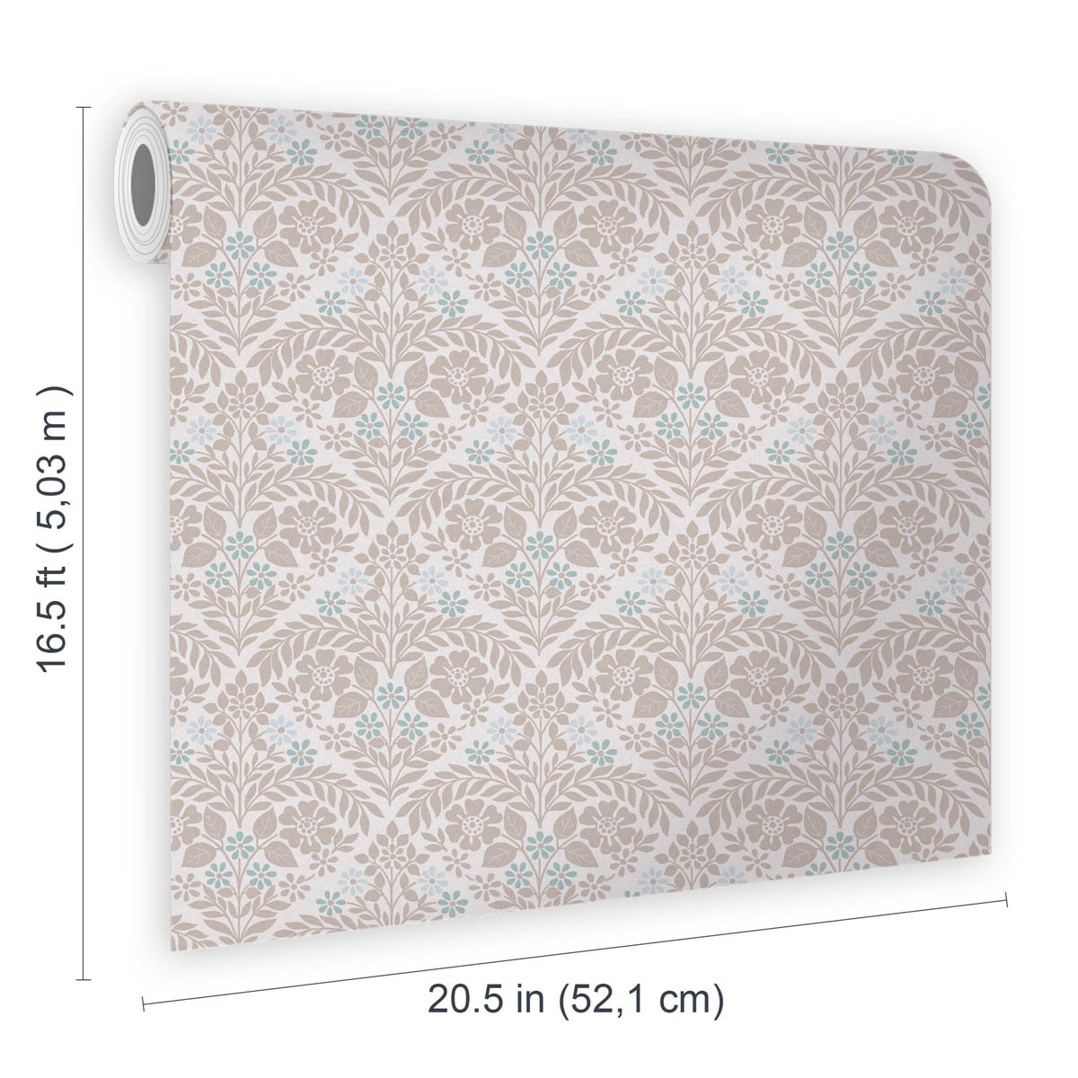Laura Ashley Wallpaper Grey Flower Smooth Strippable Washable Classical 5.2m² - Image 2