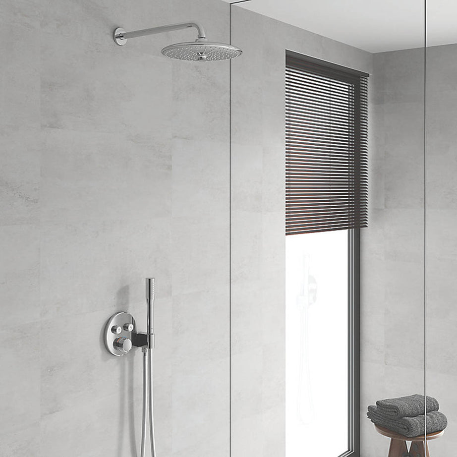 Grohe Thermostatic Shower Set 3 Spray Pattern SmartControl Round Fixed Chrome - Image 2