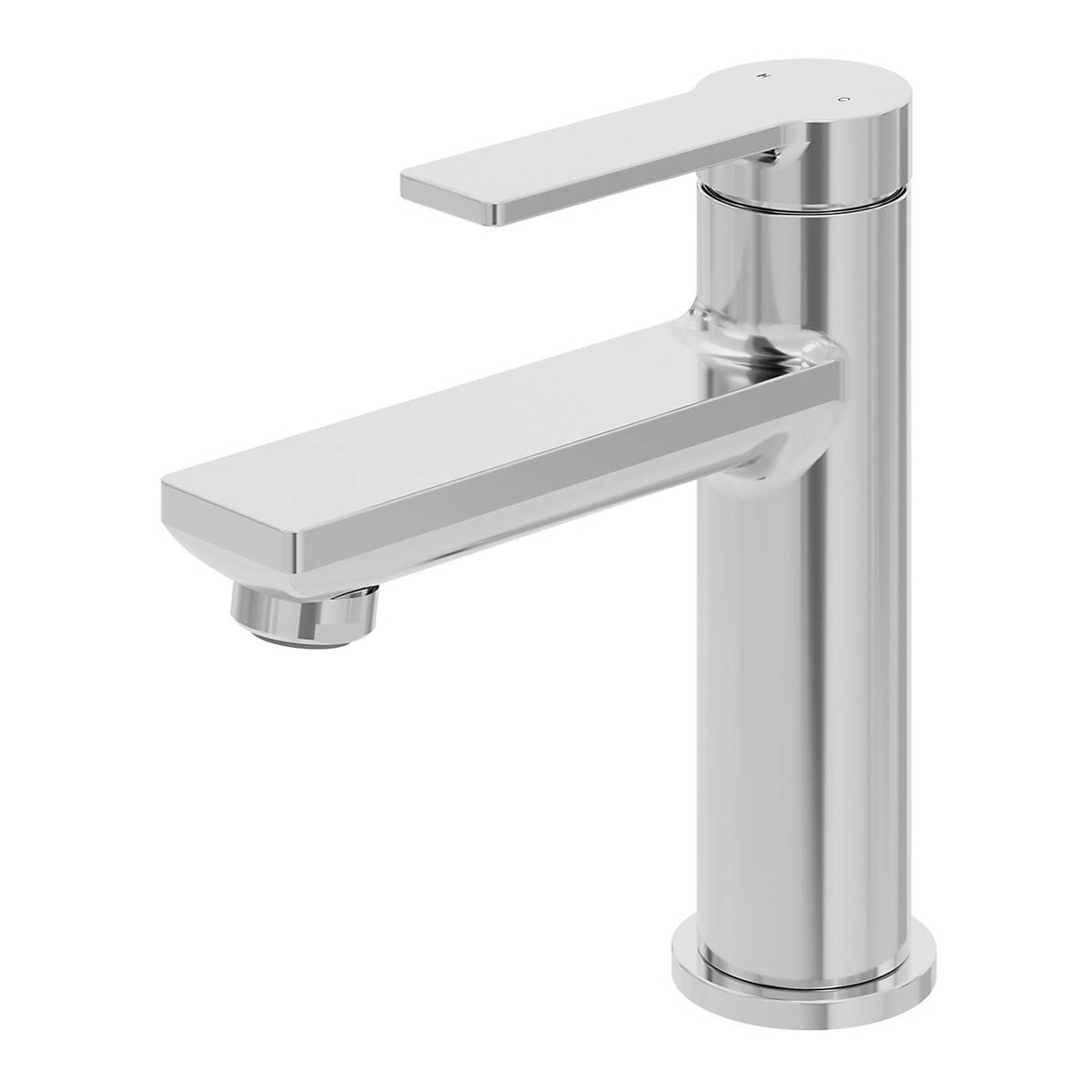 Bathroom Basin Tap Mixer Gloss Chrome Single Lever Ceramic Cartridge Faucet - Image 1