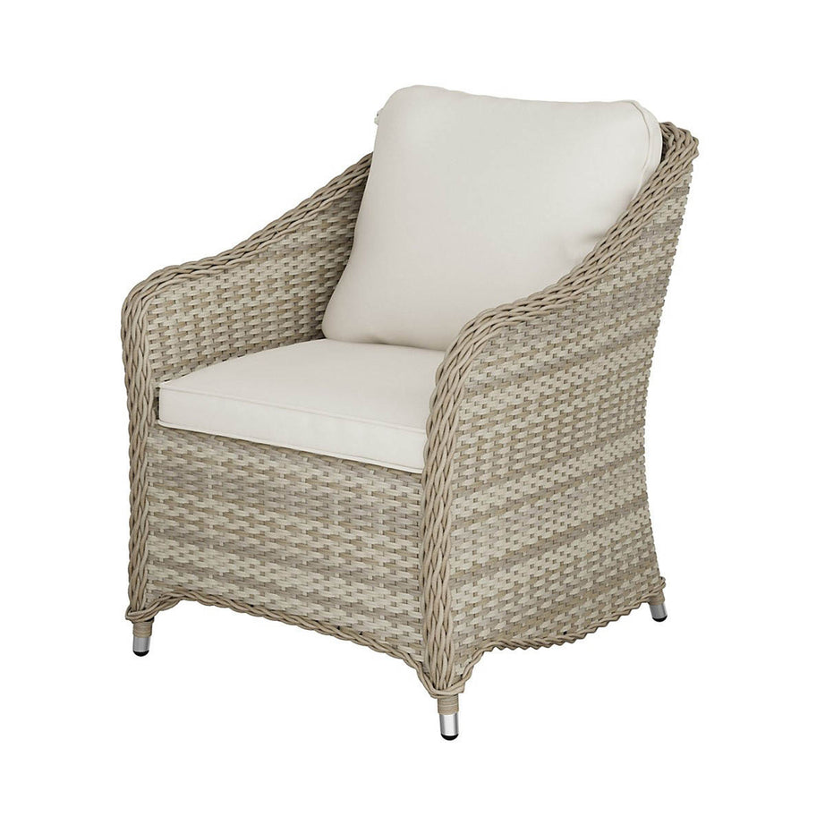 Garden 2 Seater Dining Set Beige Rattan Effect Water Repellent Cushion Covers - Image 2