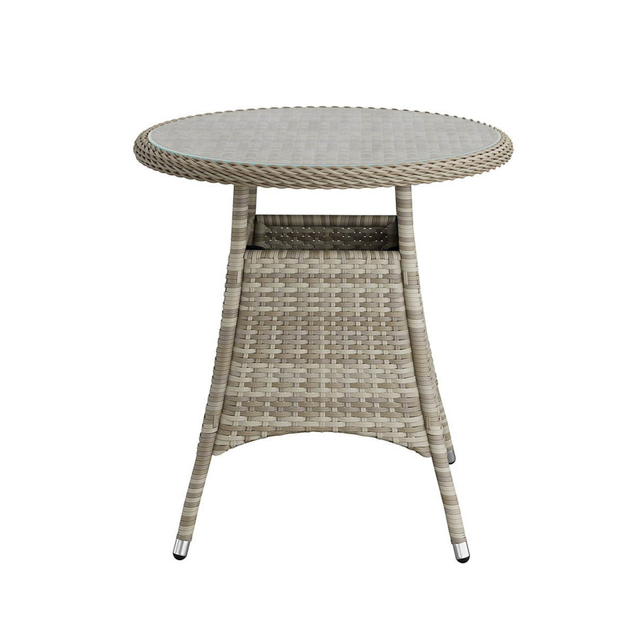 Garden 2 Seater Dining Set Beige Rattan Effect Water Repellent Cushion Covers - Image 3