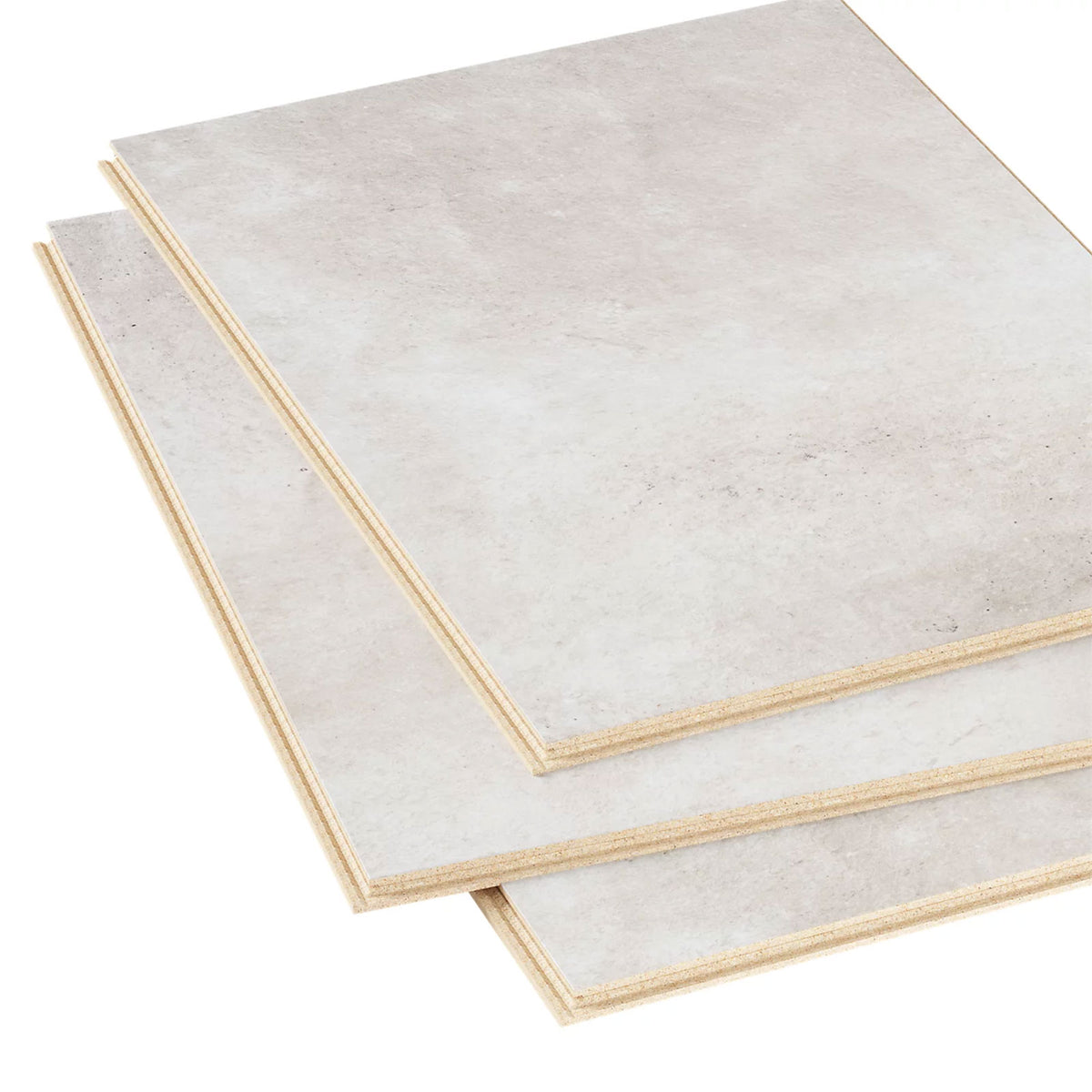 Composite Click Flooring White Concrete Effect Water Resistant Modern 1.95m² - Image 1