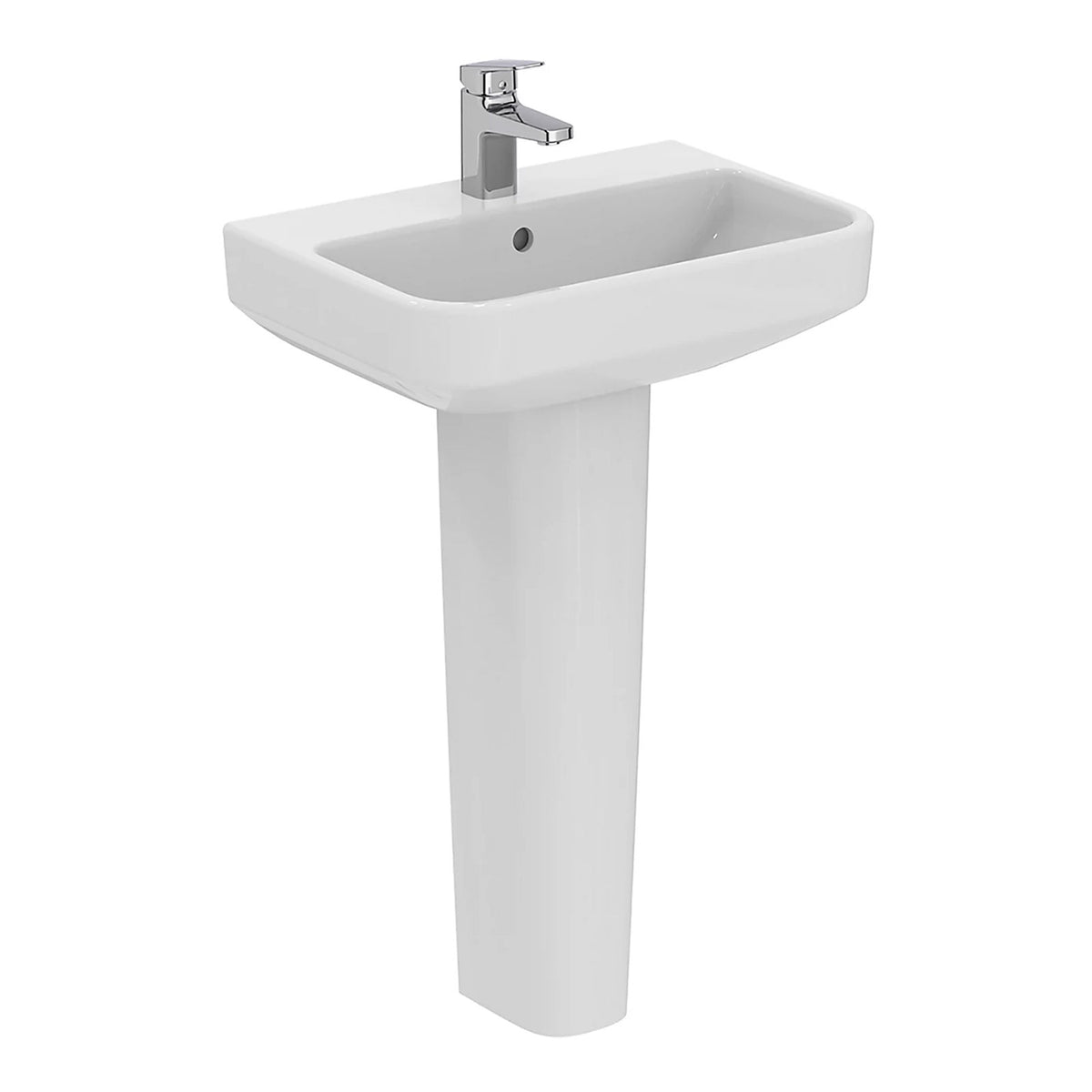 Ideal Standard i.life S Wall Hung Basin 550mm Gloss White Rectangular Sink - Image 2