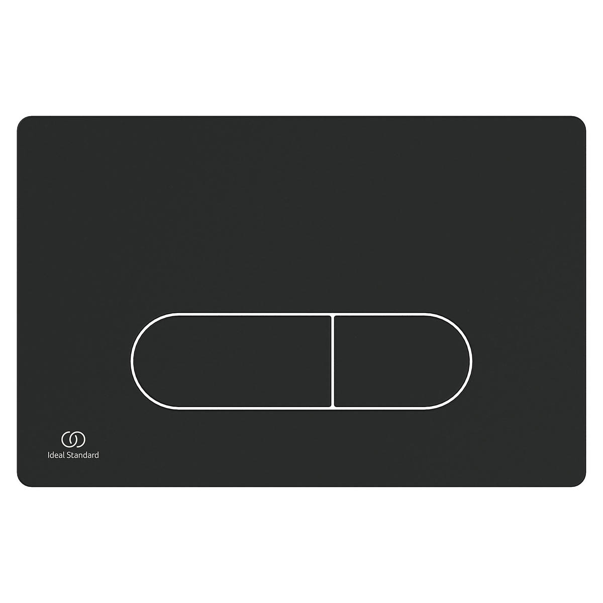Ideal Standard Dual Flush Plate Wall-Mounted Silk Black Rounded (H)154 (W)234mm - Image 3
