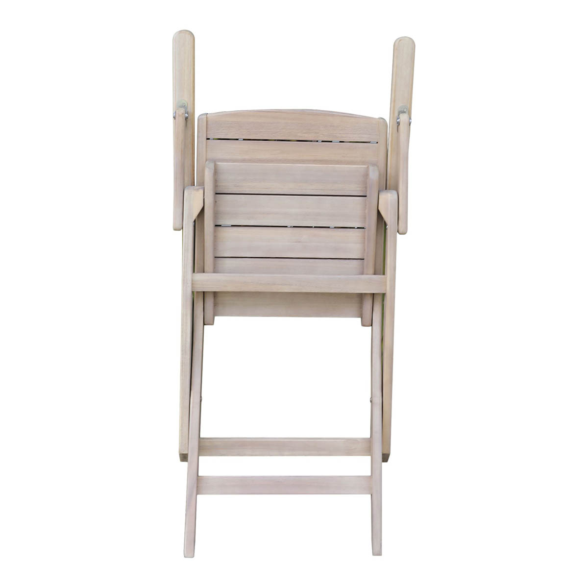 Garden Armchair Natural Wooden Foldable Outdoor Patio Furniture Pack of 2 - Image 10