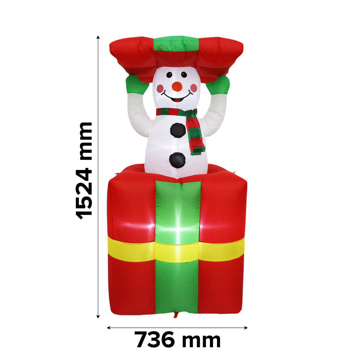 LED Christmas Snowman Inflatable (H)1.52m - Image 4