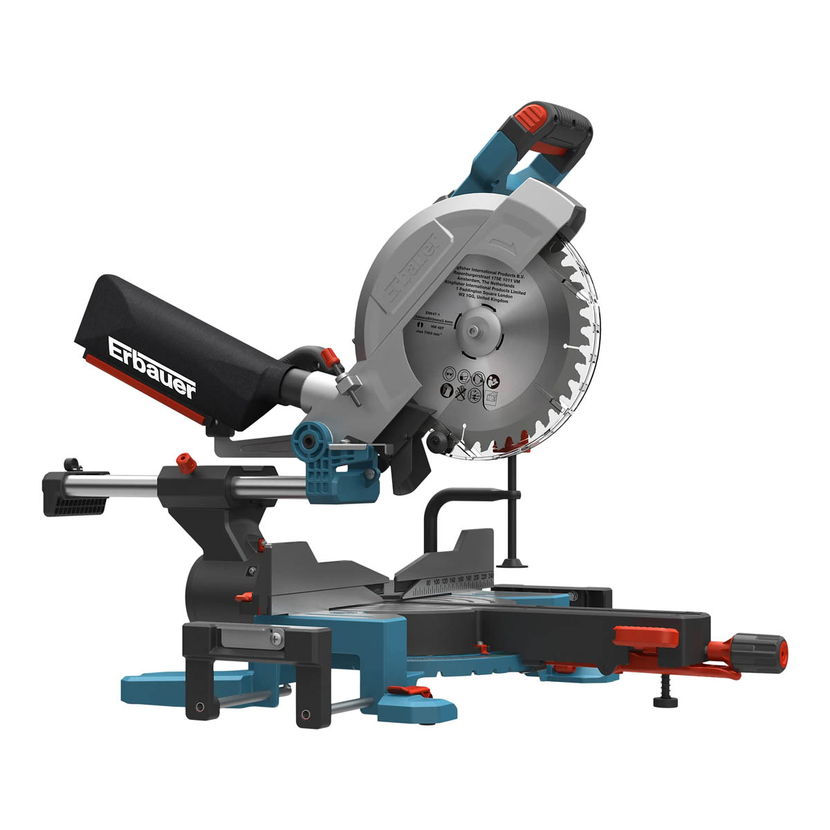 Erbauer Mitre Saw Sliding 254mm MMIS210-A Double Bevel Radial Compact 1800W - Image 3
