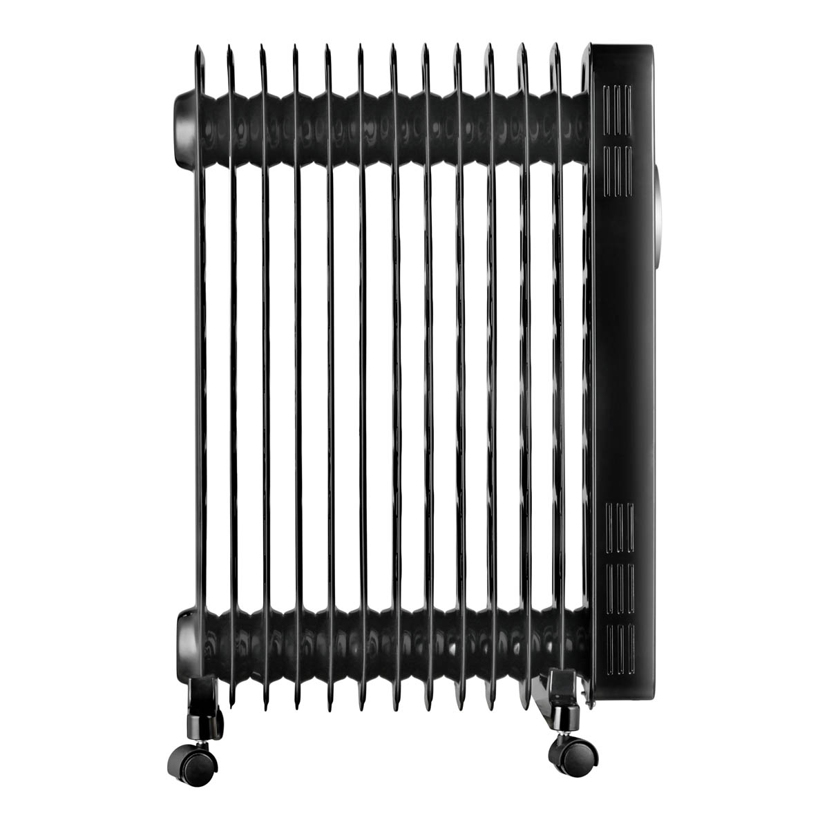 Oil Filled Radiator Portable Black 3 Heat Settings Thermostat Freestanding 2.5W - Image 4