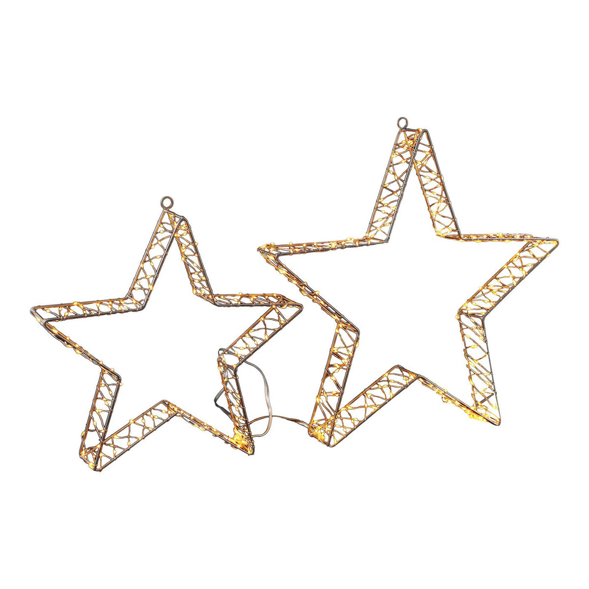 535 LED Stars Christmas Silhouette Ice And Warm White Timer Indoor Home - Image 4