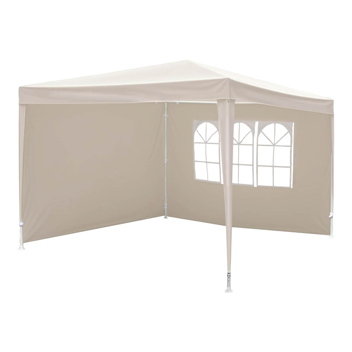 Gazebo Tent Square 3x3 Beige Weatherproof Outdoor Garden Party Marquee - Image 1