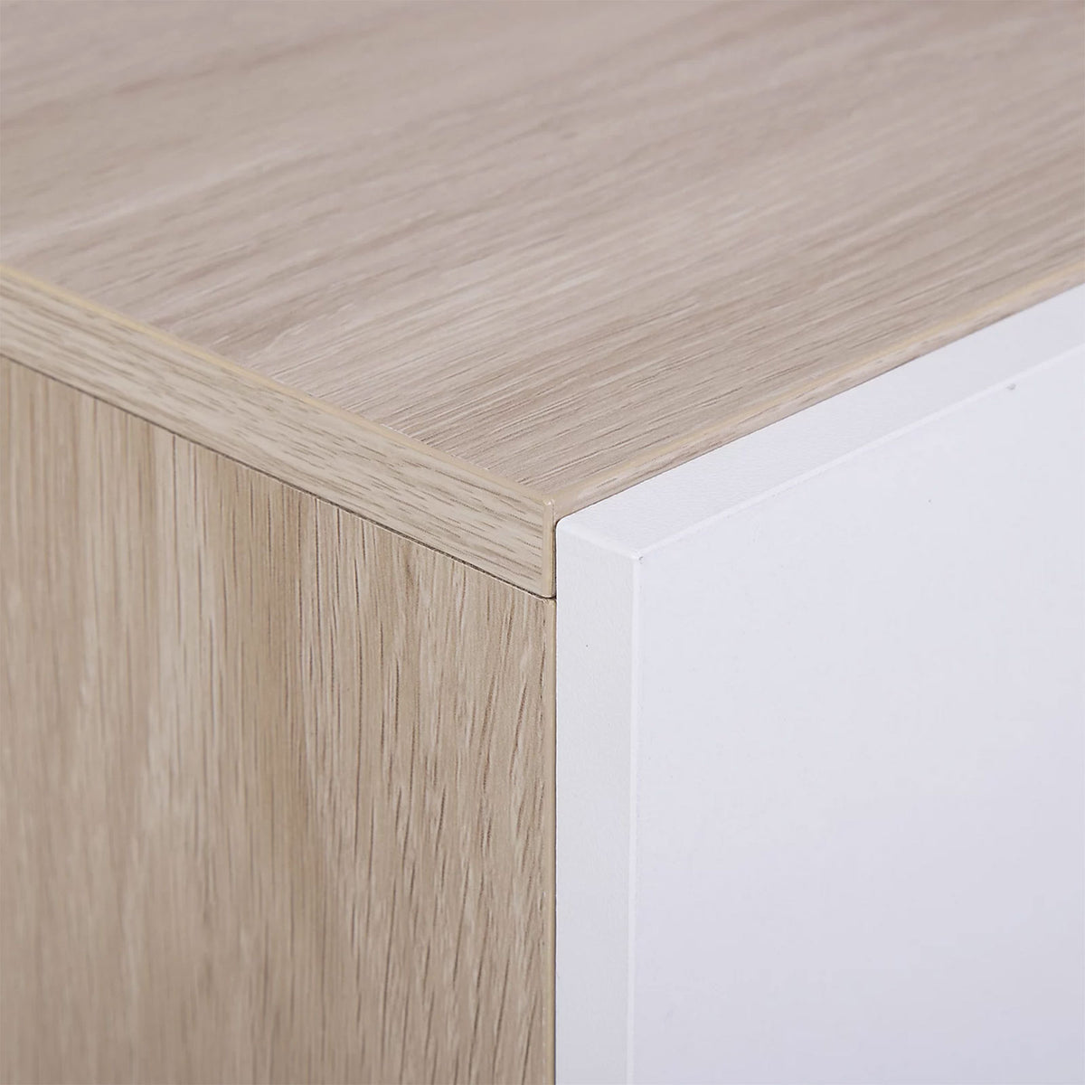 Hadwell 3 Drawer Chest White Natural Oak Effect Bedroom Storage Unit - Image 6