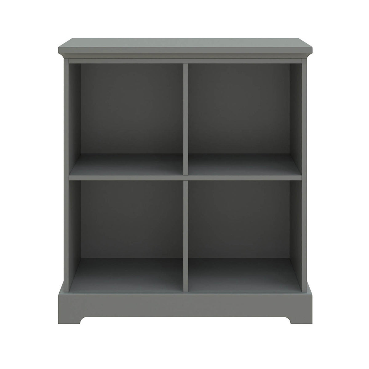 Grey Cube Shelving Unit 4 Shelf Freestanding Storage Bookcase - Image 1