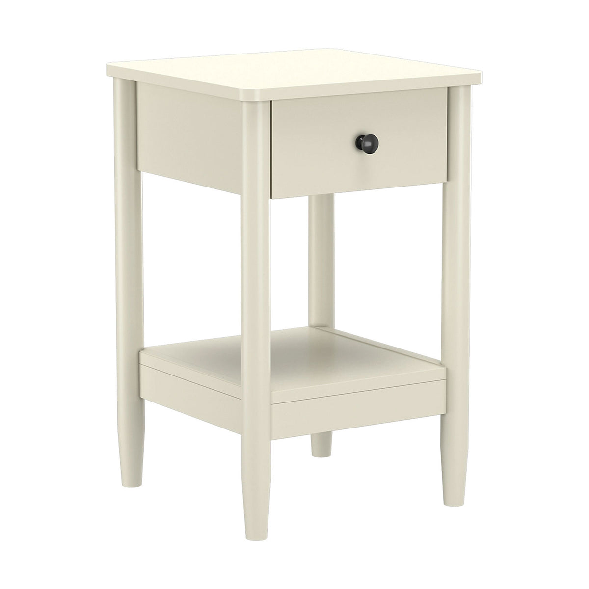 Flexi Storage Natural Cream 1 Drawer Bedside Table Cabinet Bedroom - Image 1