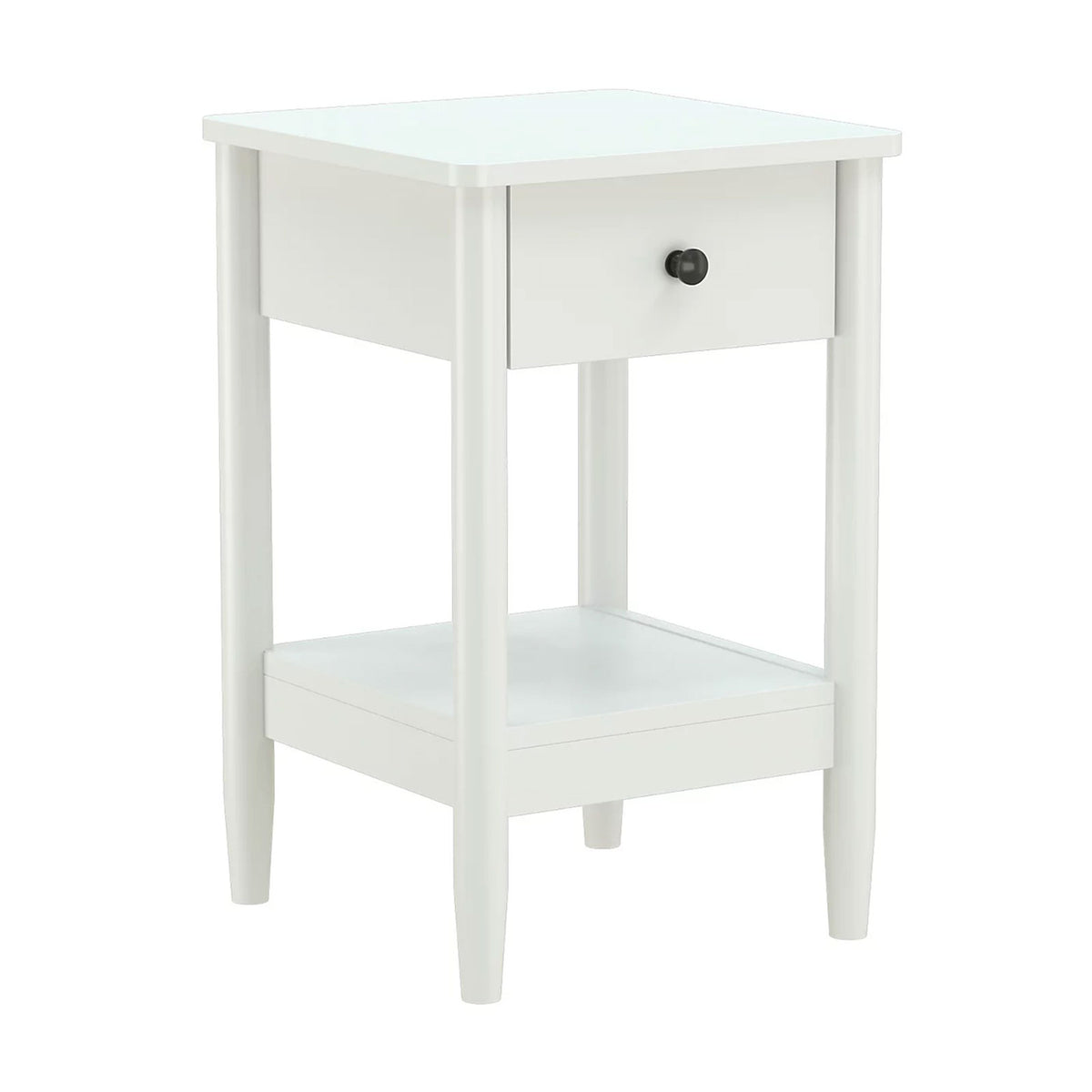 Flexi Storage Bedside Chest White Painted 1 Drawer MDF 55x35x35cm - Image 1