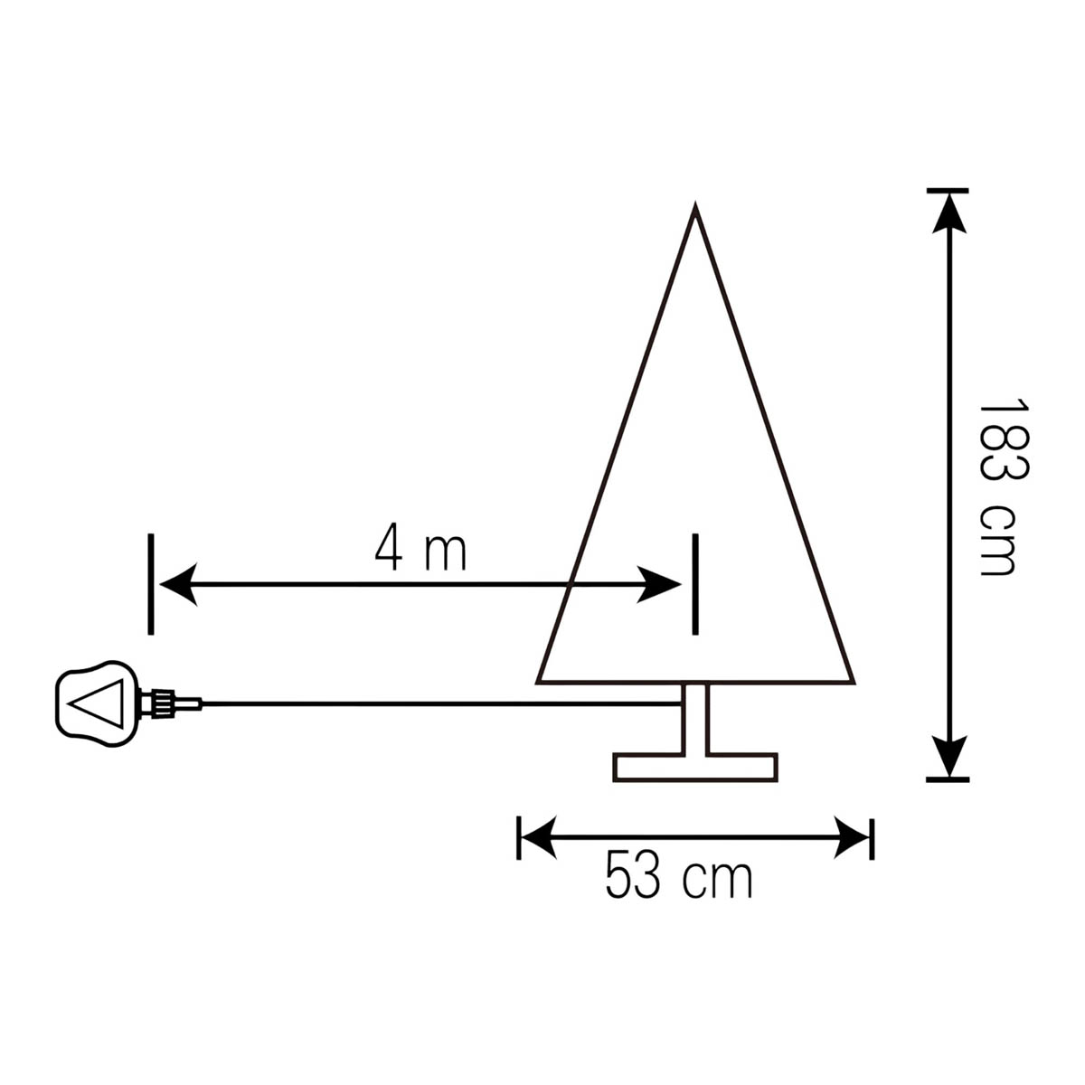 Artificial Christmas Tree Pre-lit 6ft Slim Trevalli Warm White LED Green - Image 2