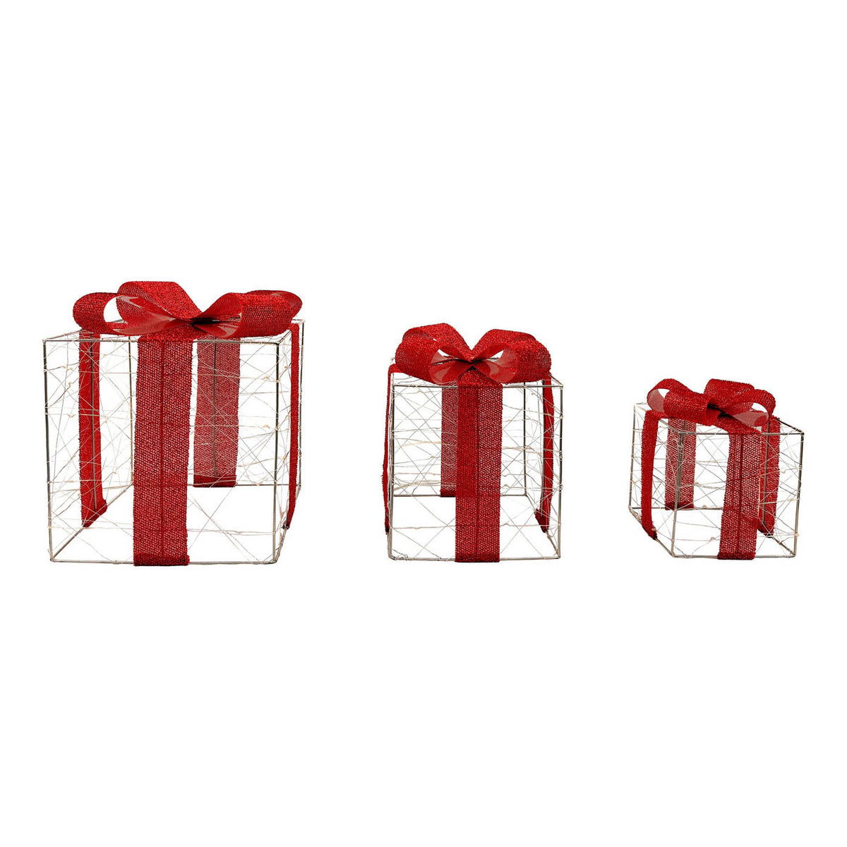888 LED Christmas Silhouette Parcel Set Freestanding Warm White Timer Indoor - Image 3