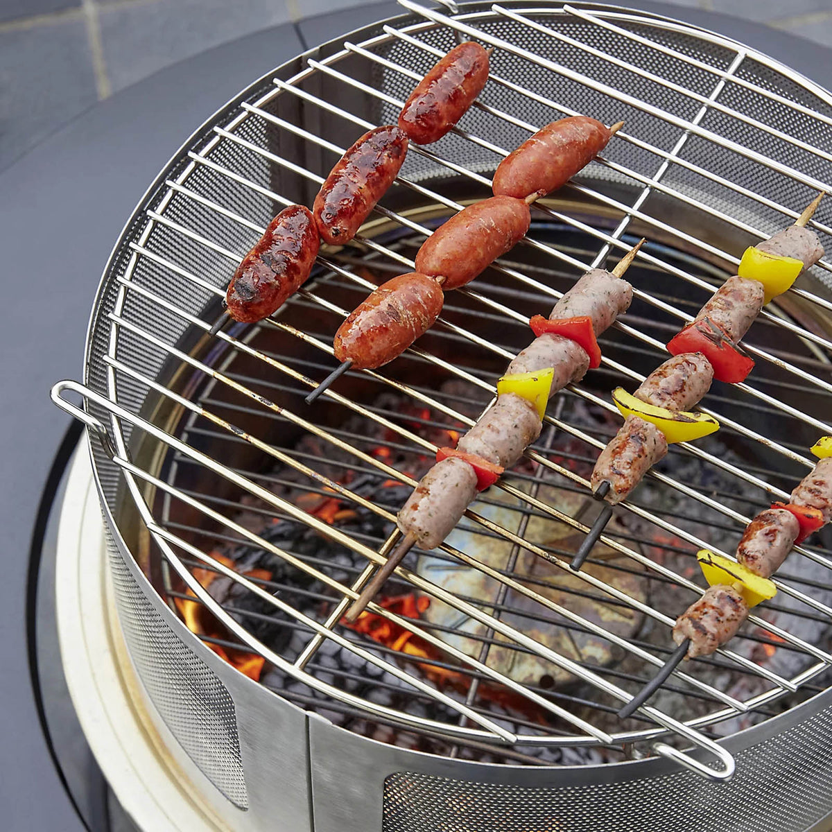 BBQ Grate Round Stainless Steel Heavy Duty For Celsian Firepit 42.5x42.5cm - Image 4