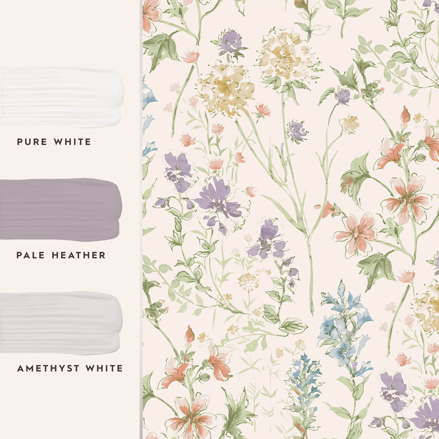 Laura Ashley Wallpaper Smooth Multicolour Wild Meadow Contemporary 5.2m² - Image 3