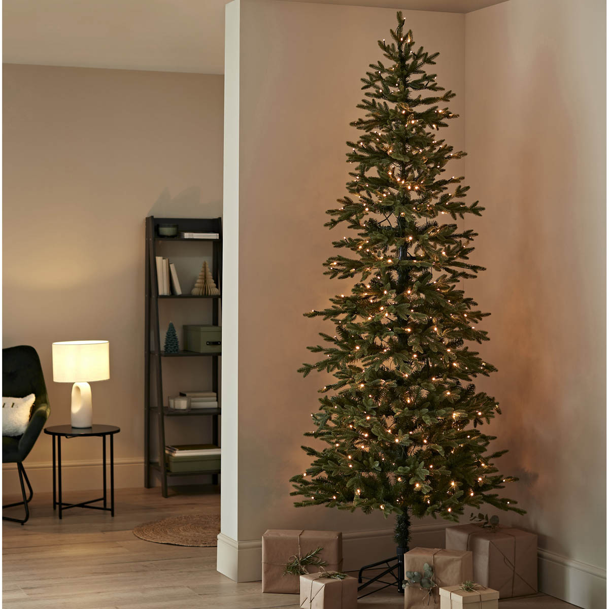 Christmas Tree Artificial Warm White LED Natural Pre-Lit Green With Stand 7.6ft - Image 3