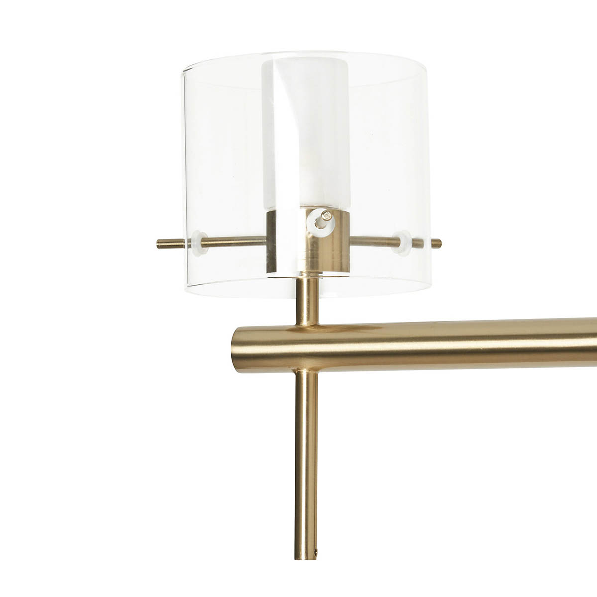 LED Ceiling Light 3 Way Satin Brass G9 IP44 Glass Steel Living Room Bedroom - Image 5