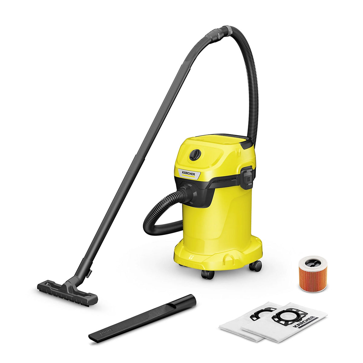 Karcher WD 3 V Plus Wet & Dry Vacuum Cleaner 19L Workshop Garage Hoover - Image 1