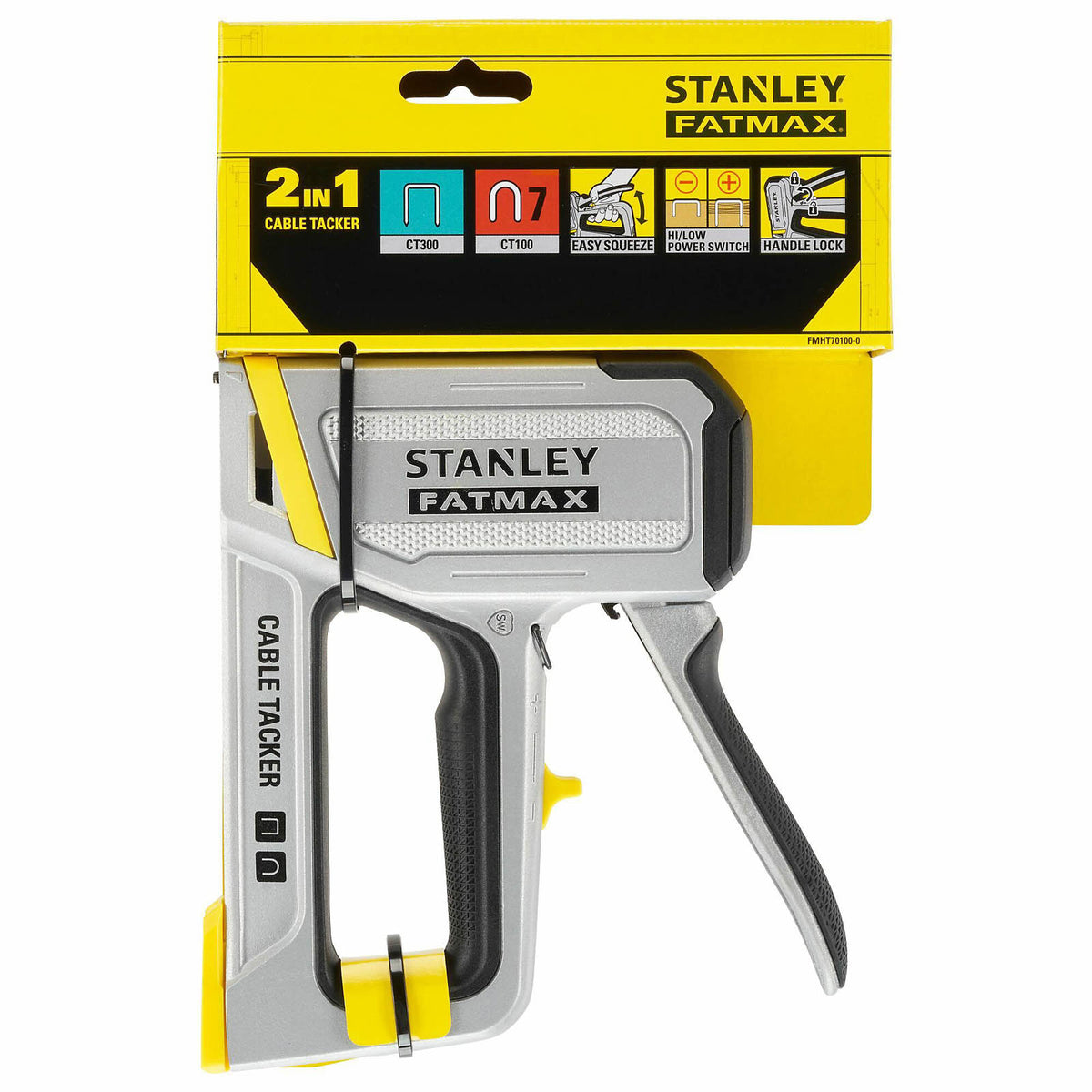 Stanley Cable Tacker 2IN1 Wire Staple Gun Soft Grip 6-14mm Durable Compact - Image 8