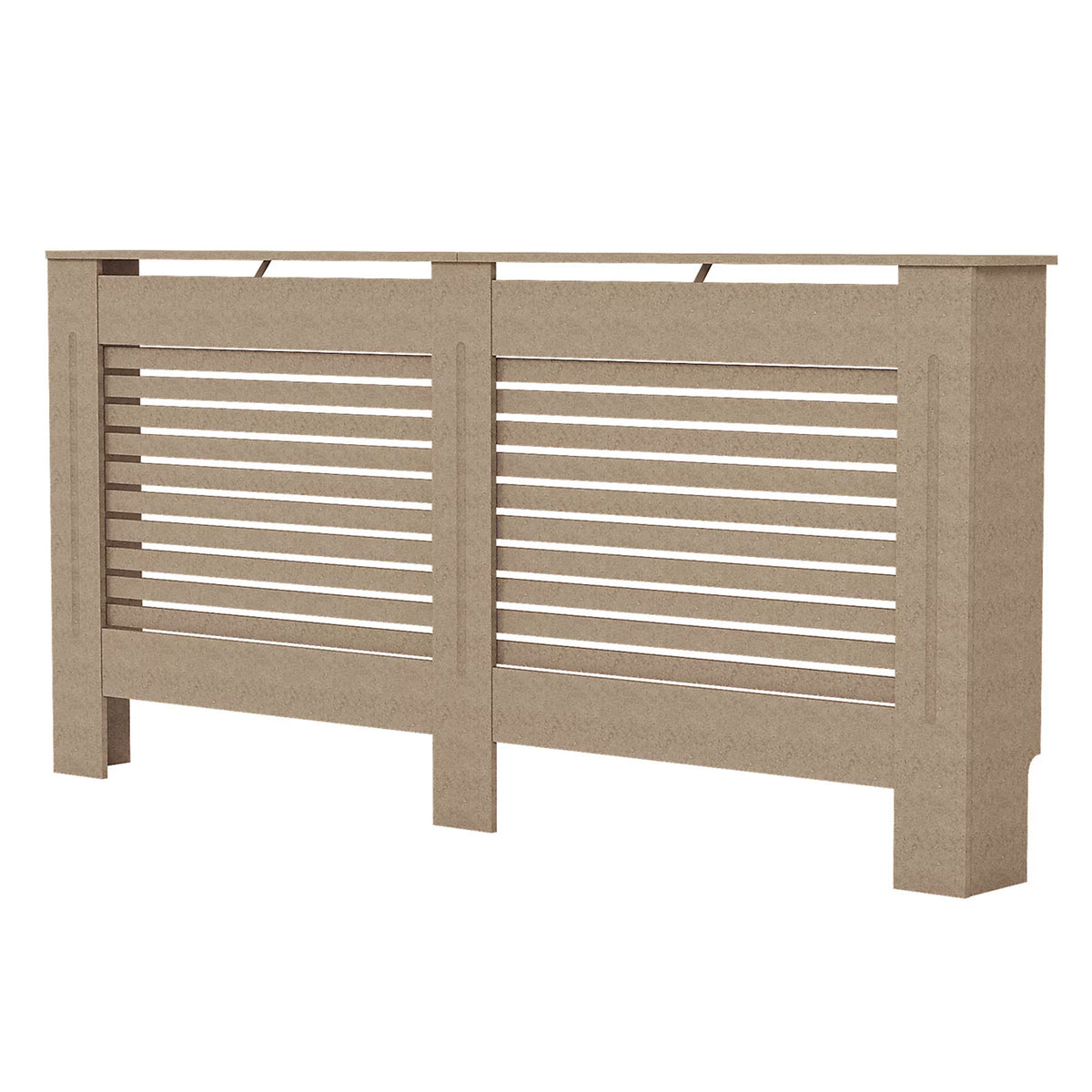 Willbourne Large Horizontal Slat Radiator Cover 1720mm White Cabinet - Image 1
