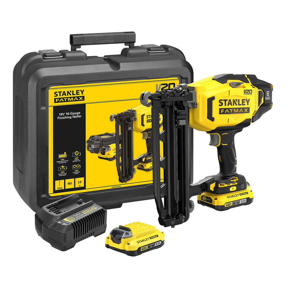 Stanley FatMax Nail Gun Second Fix Cordless 16 Gauge 18V 64mm 2 x 2Ah Li-ion - Image 3