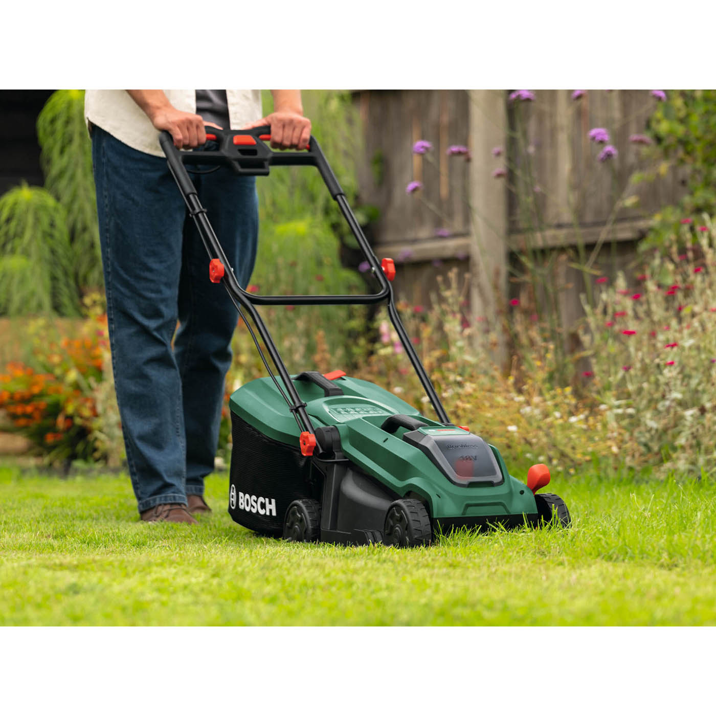 Bosch Lawnmower Cordless 18V Li-Ion 06008B9D01 Grass 32cm Cutter Body Only - Image 4