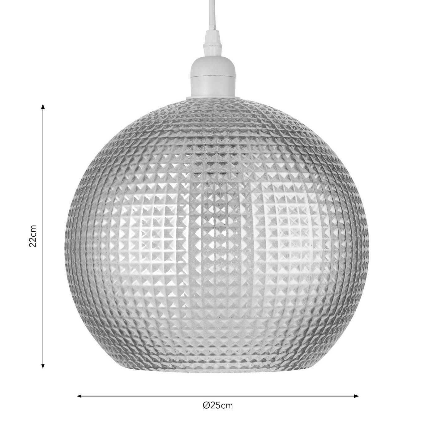 Harbour Studio Ceiling Light Shade Hemsby Champagne Textured Round (D)25cm - Image 2