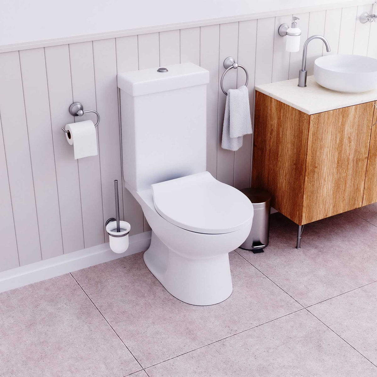 Croydex Toilet Seat White Standard Slim Soft Close Bathroom WC Heavy Duty - Image 3