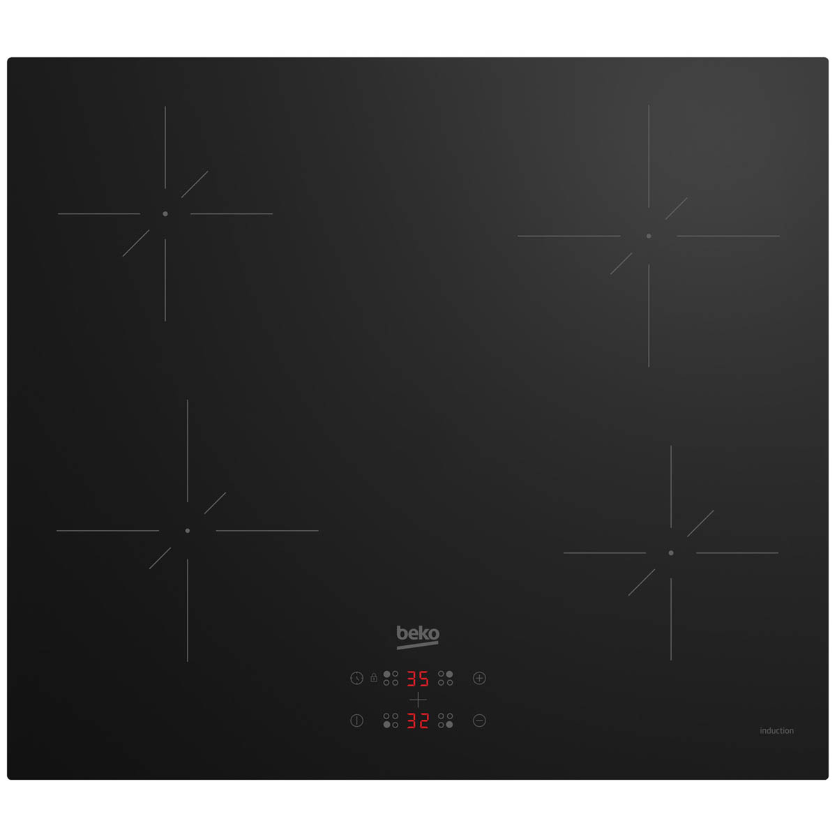 Beko Induction Hob BlackHII164401QT 59cm With Touch Controls - Image 1
