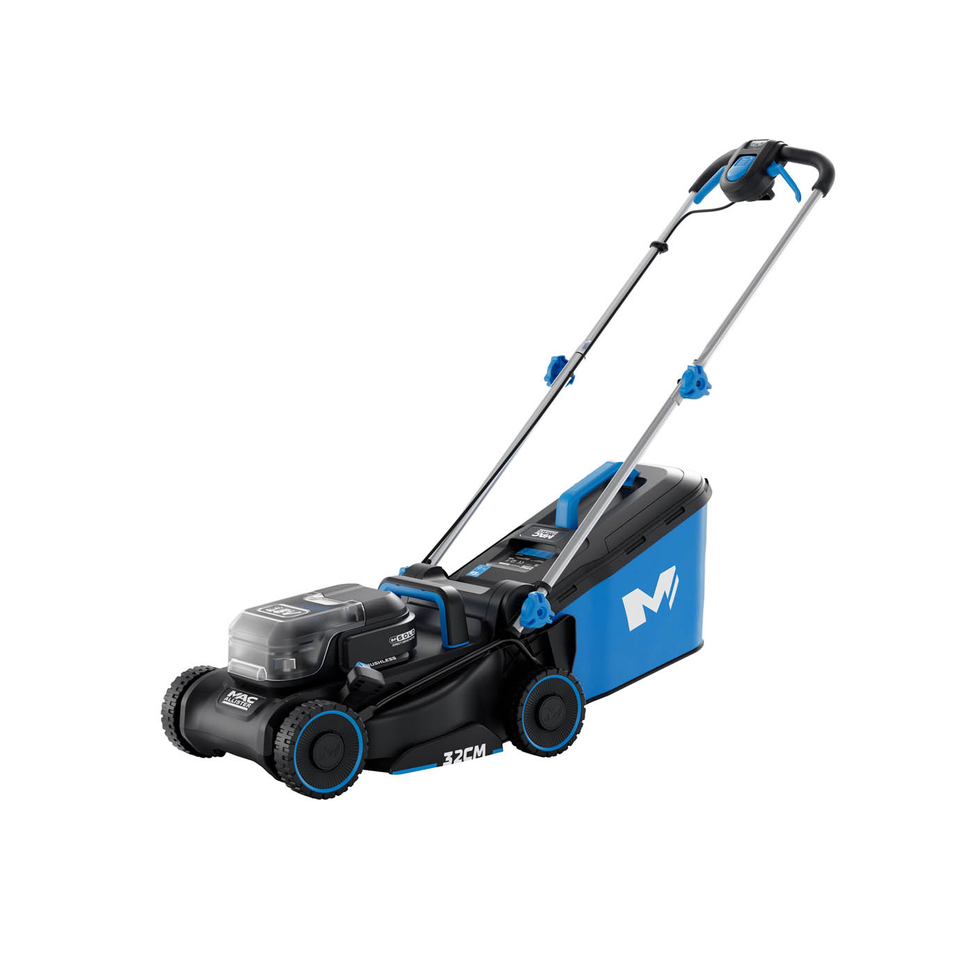 Mac Allister 18V Cordless 32cm Push Lawnmower (1 x 5Ah) - MCI1187LWM - Image 2