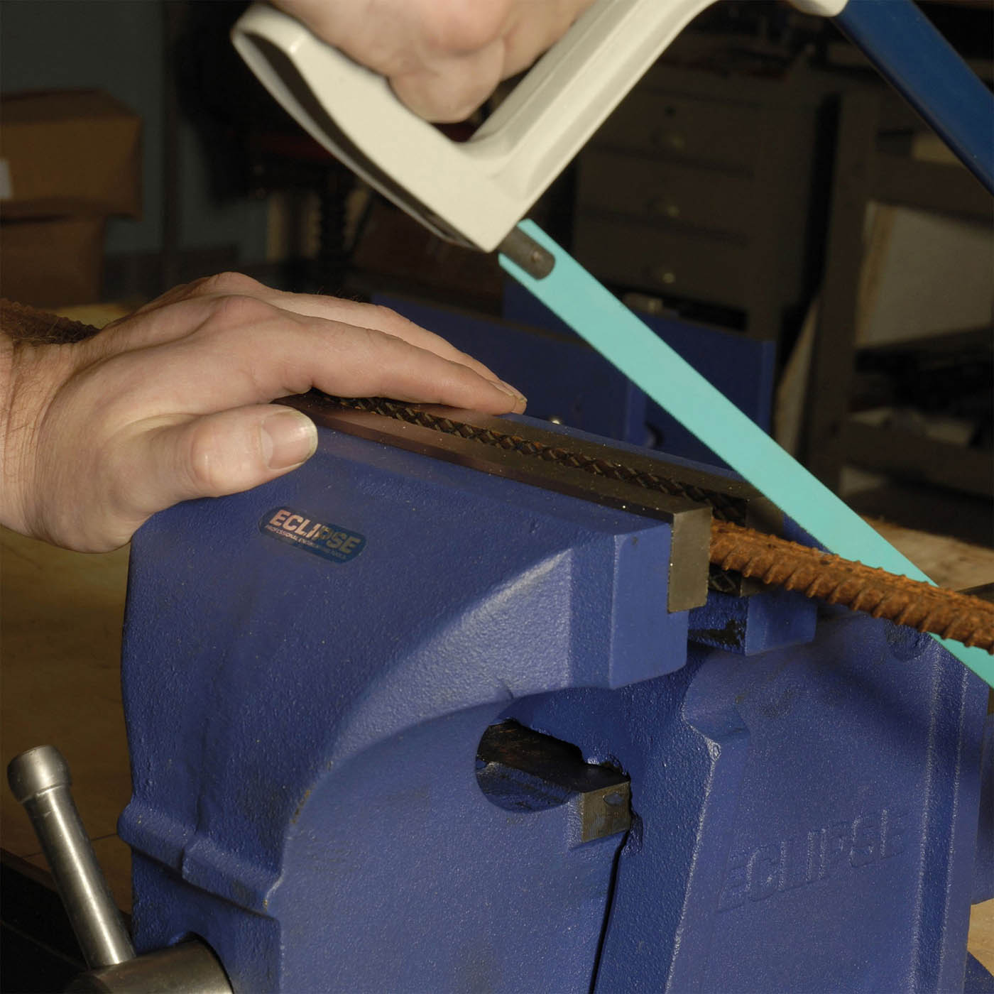 Work Bench Vice Engineer Jaw Swivel Base Pre Drilled Clamp Metalworking Tool - Image 2