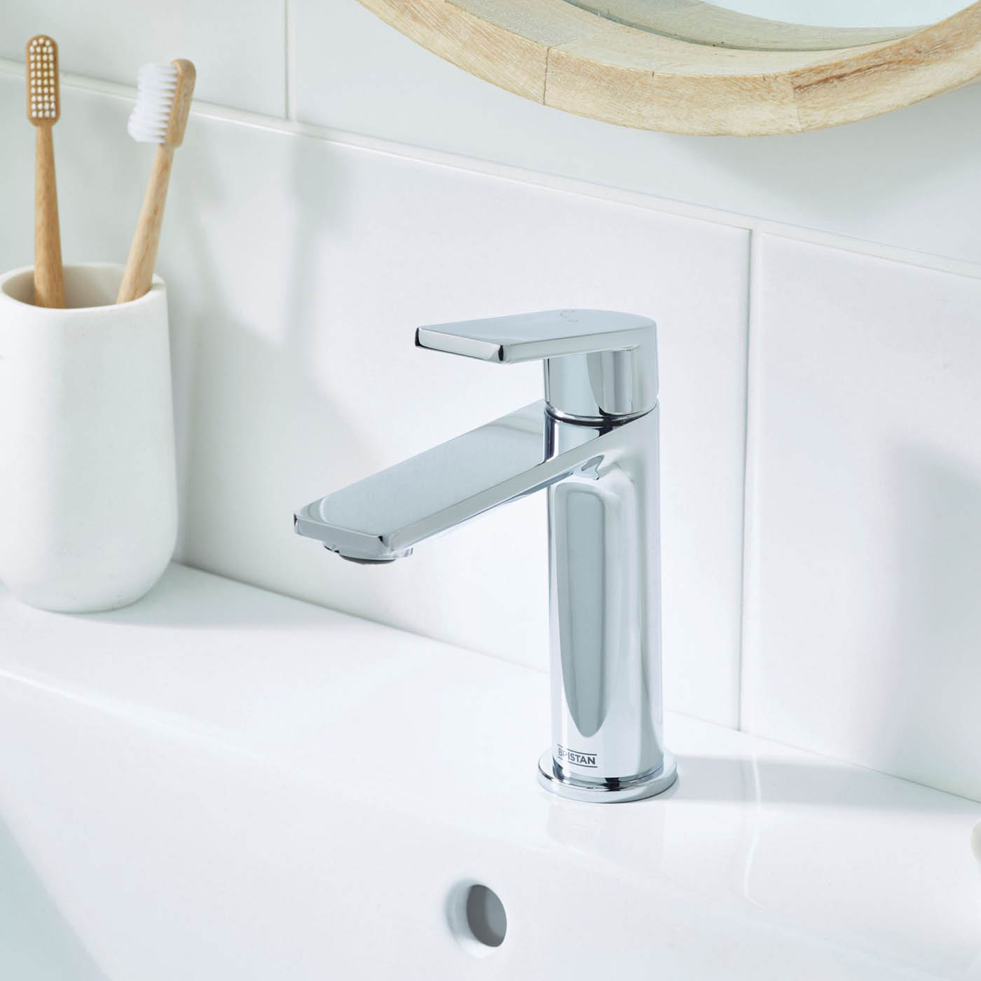 Bristan Bathroom Basin Tap Mono Mixer Chrome Single Lever Square Faucet - Image 7