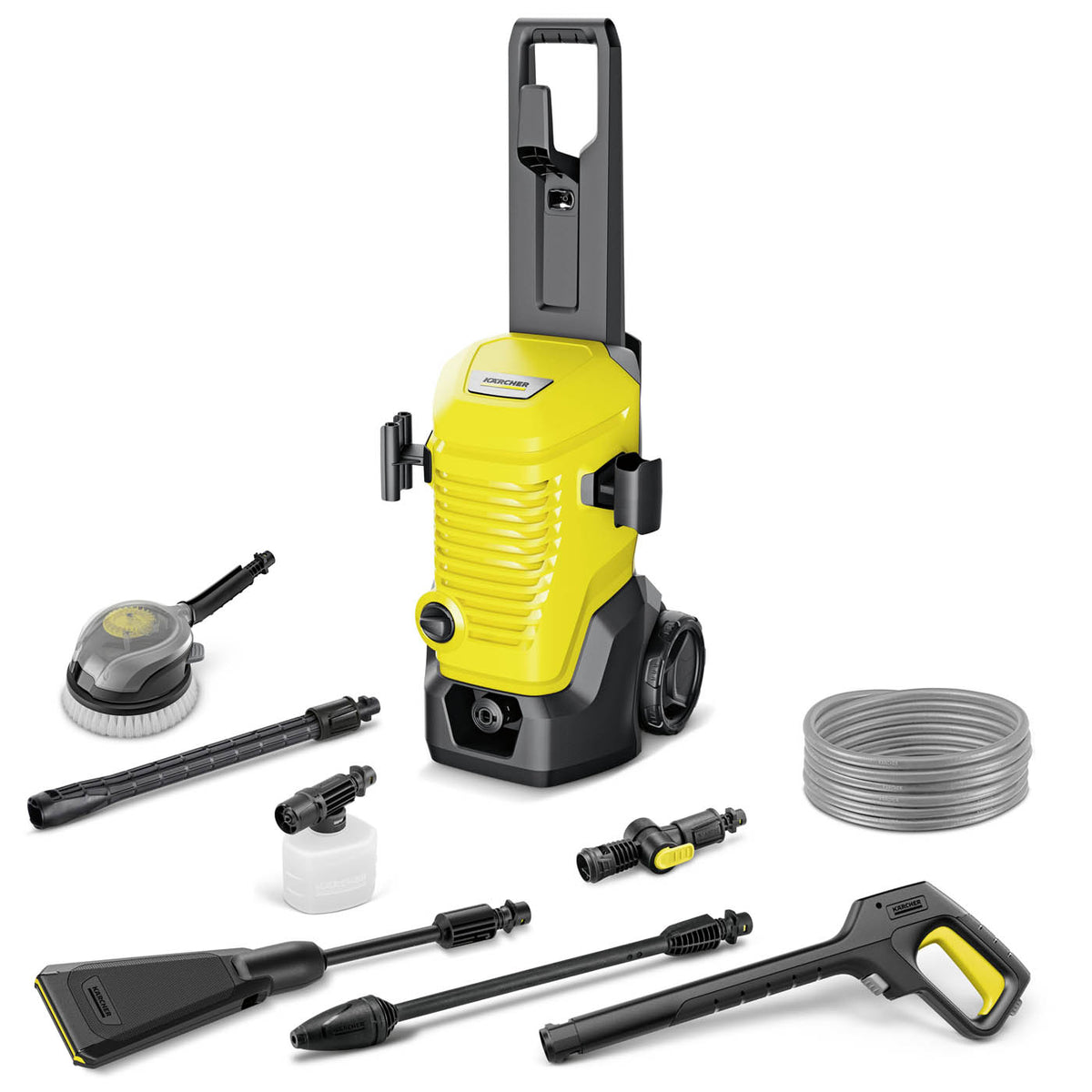 Karcher K4 WCM High Pressure Washer Jet Corded Wheeled Powerful 130bar 1.8kW - Image 1