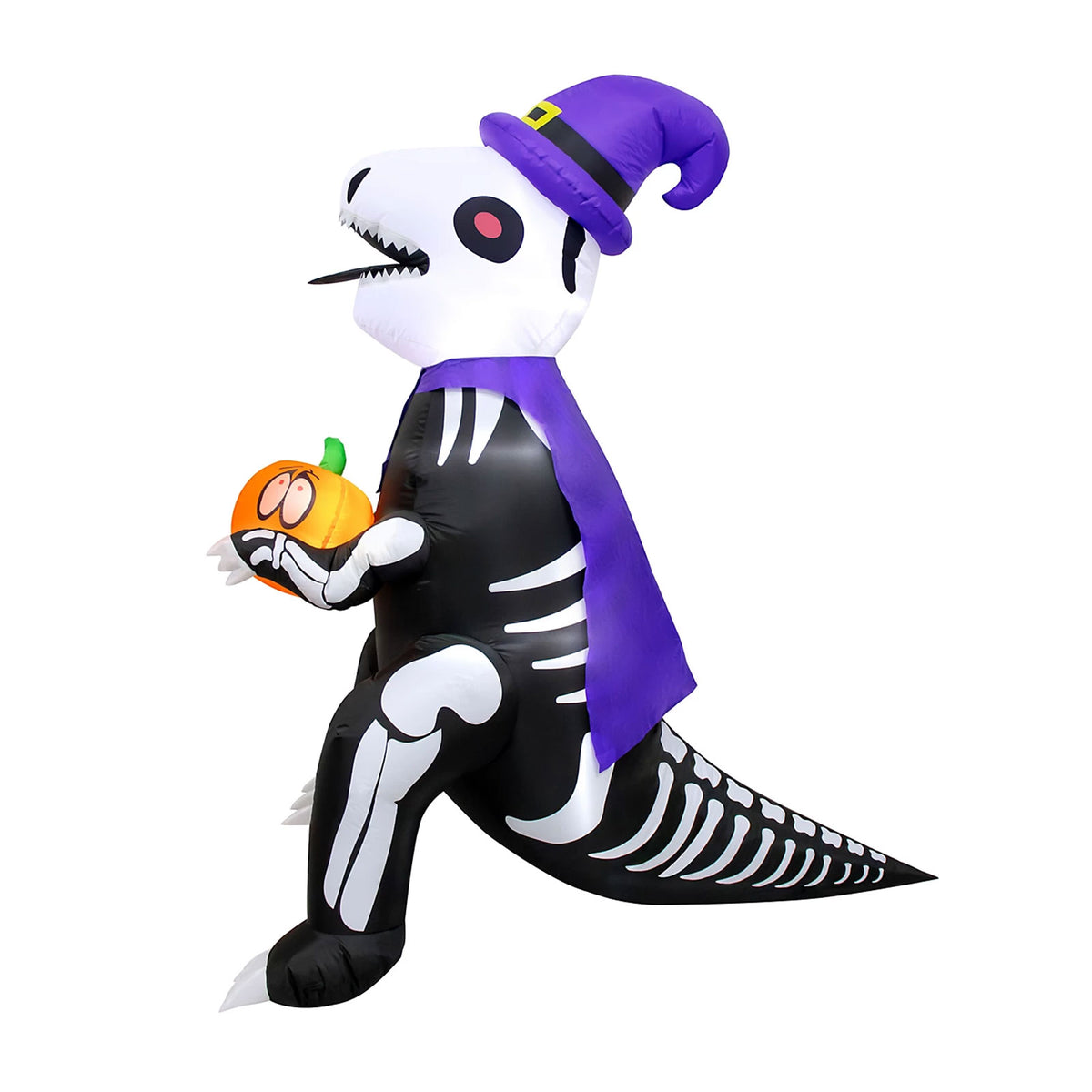 6ft Halloween Inflatable Dinosaur Skeleton LED Outdoor Decoration - Image 3