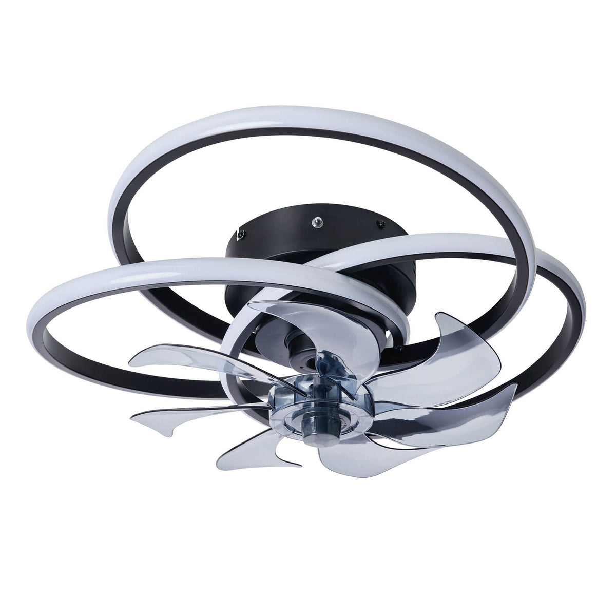 Led Ceiling Fan Light Black Dimmable Bedroom Living Room 6 Speeds Remote Control - Image 6