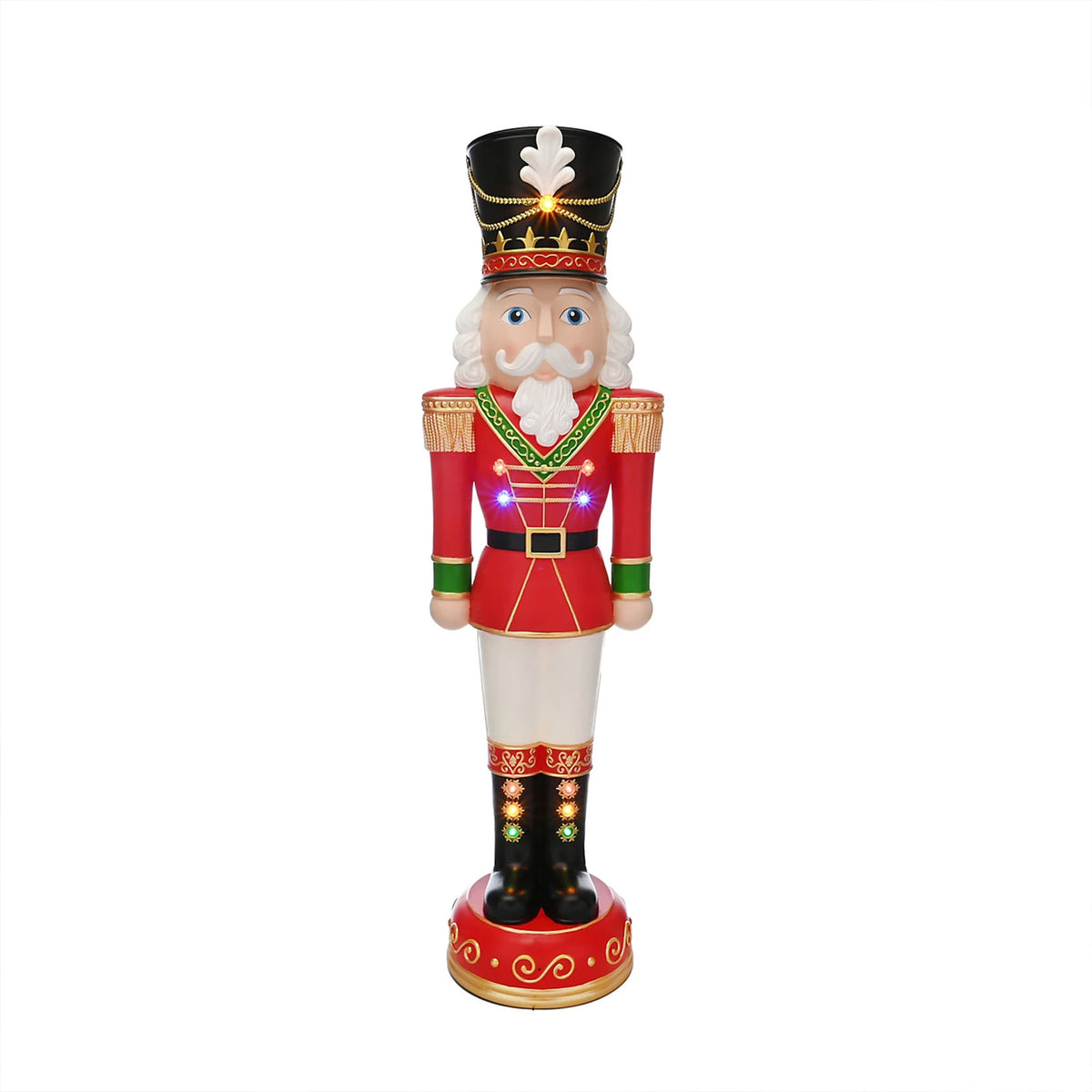Illuminated Nutcracker Christmas Decoration 133cm LED Festive Display Ornament - Image 1