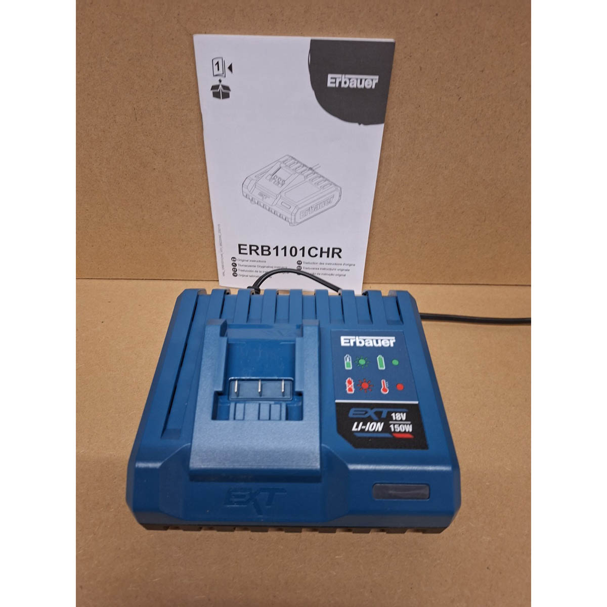 Erbauer Battery Charger EXT Keep Cool 6A 18V Li-Ion Powerful LED Indicator - Image 2