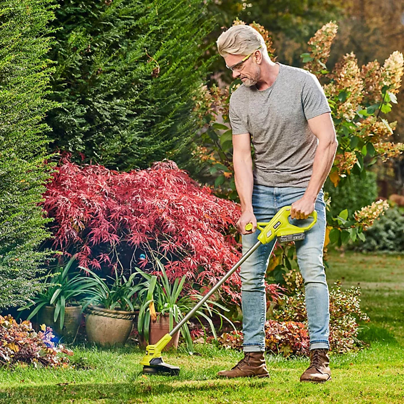 Ryobi One+ Grass Trimmer Cordless RY18LT23A-120 Compact 18V Body Only - Image 3