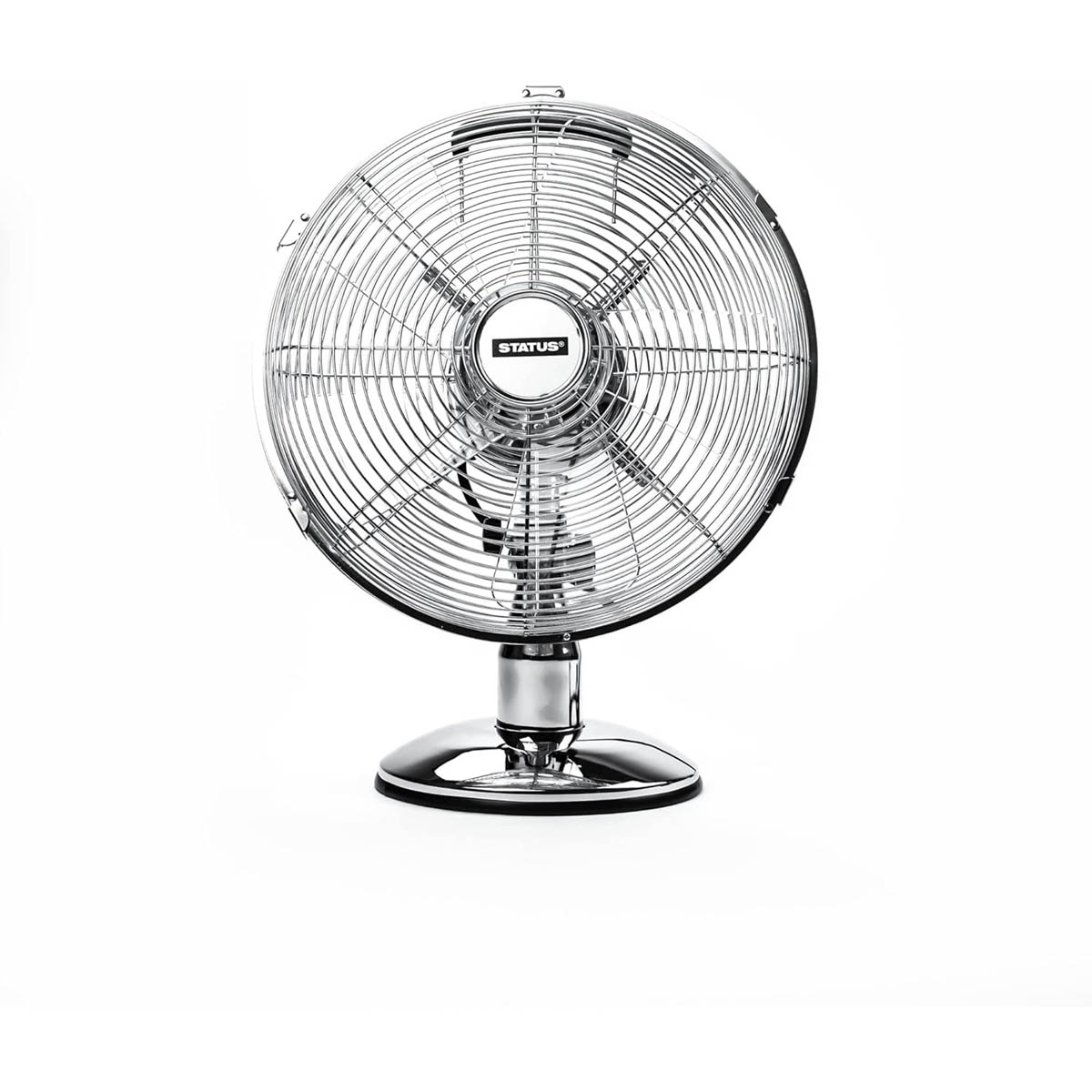Status Desk Fan 12" Electric Chrome 3 Speeds Oscillating Office Home Indoor - Image 5