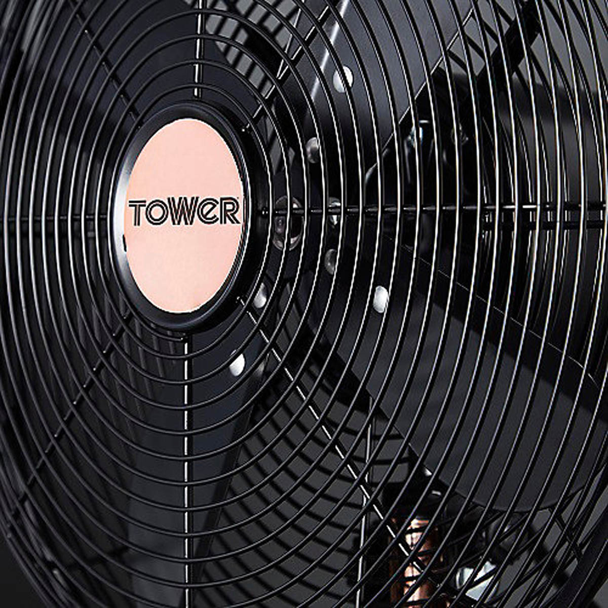 Tower Desk Fan 12″ T611000B Black Metal 3 Speeds Oscillating Office Home Indoor - Image 4