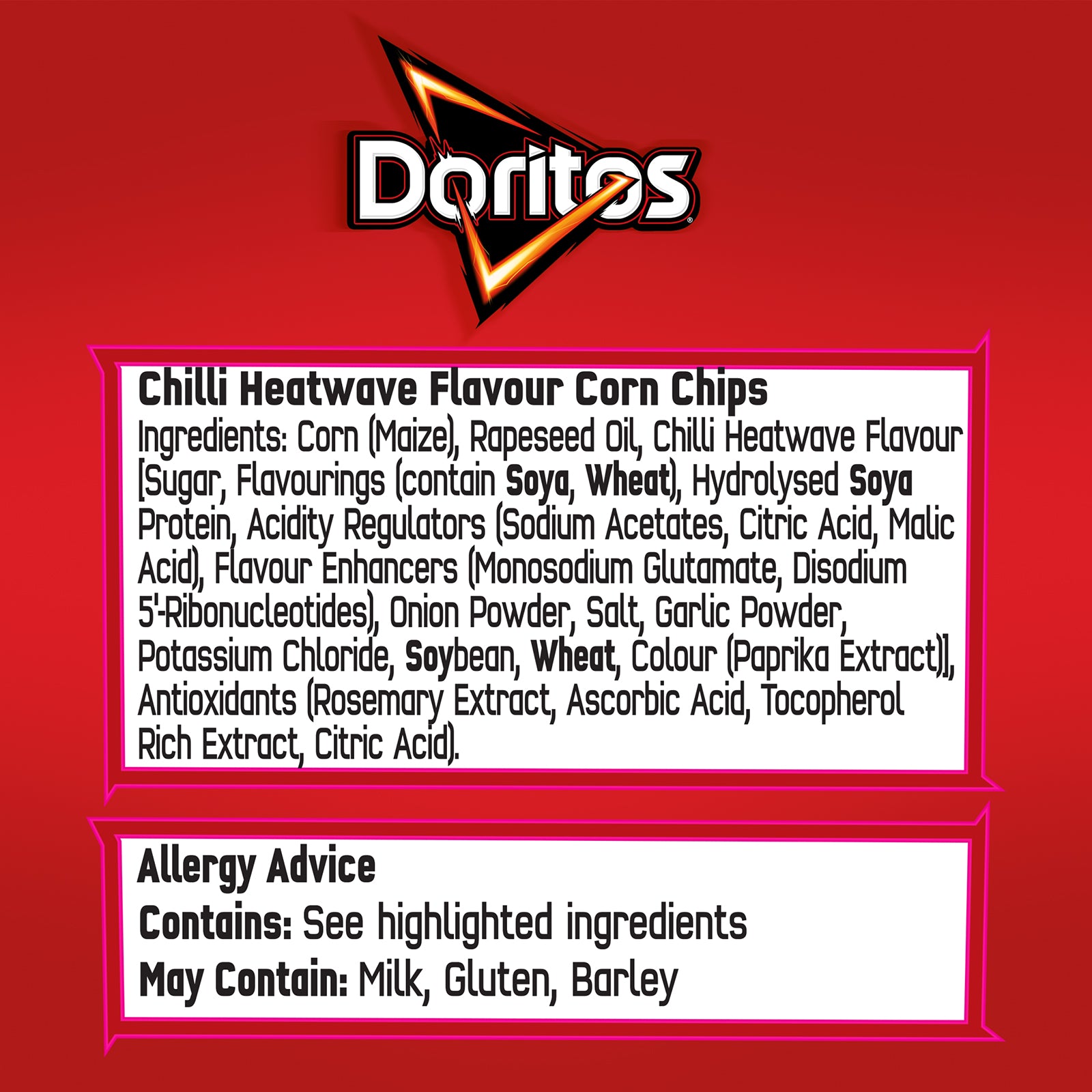 Doritos Tortilla Chips Crisps Chilli Heatwave Lunch Snack 32 x 40g - Image 2