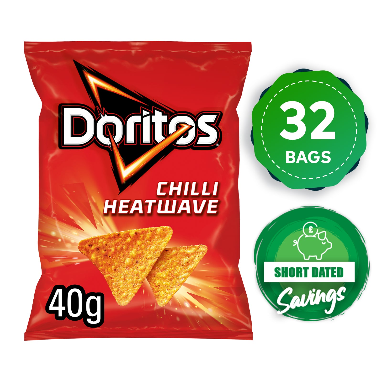Doritos Tortilla Chips Crisps Chilli Heatwave Lunch Snack 32 x 40g - Image 10