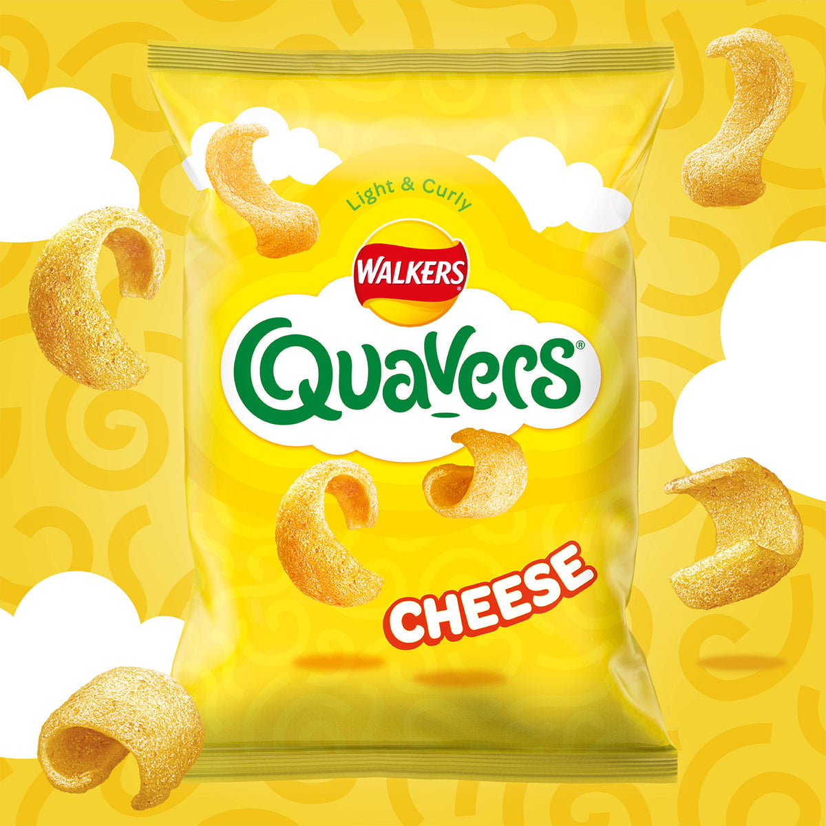 Walkers Quavers Crisps Cheese Flavour Multipack Snacks 15 x 12 Bags - Image 2