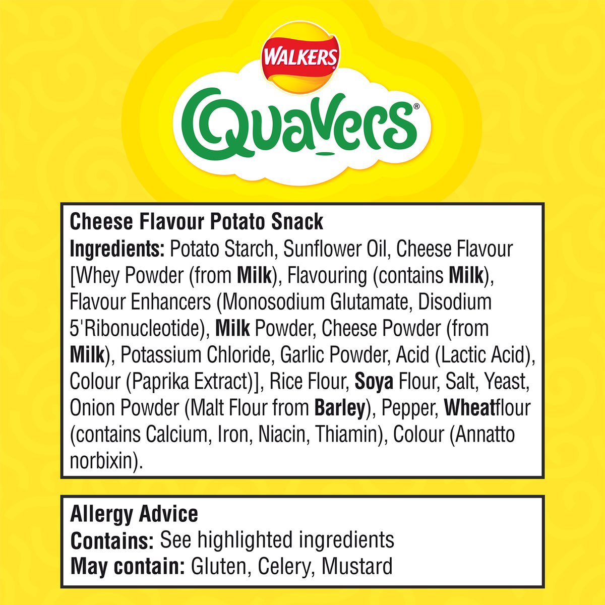 Walkers Quavers Crisps Cheese Flavour Multipack Snacks 15 x 12 Bags - Image 9