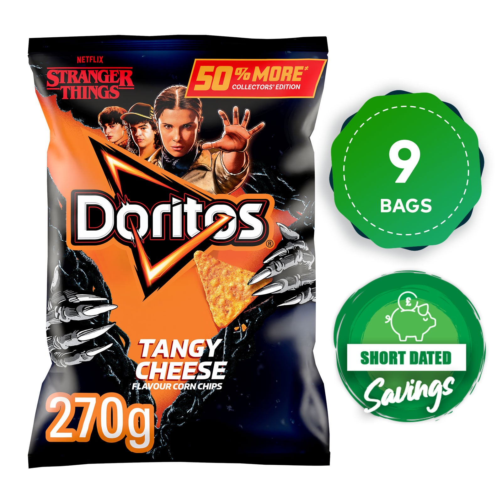 Doritos Tortilla Stranger Things Tangy Cheese Limited Edition Crisps 9 x 270g - Image 10